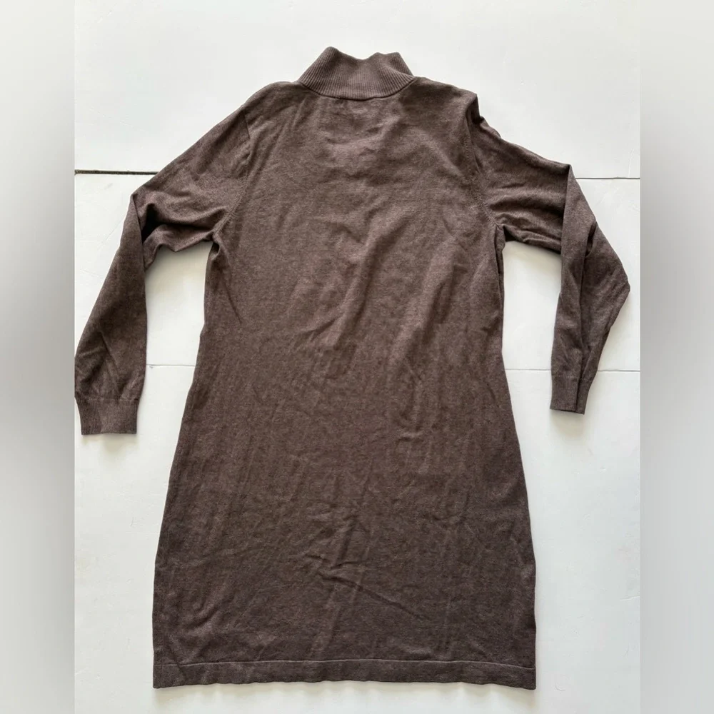 Tommy Bahama Brown Half-Zip Pullover Sweater Dress XL - Picture 4 of 5